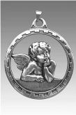 Medalhão Anjo com mão no Queixo 502